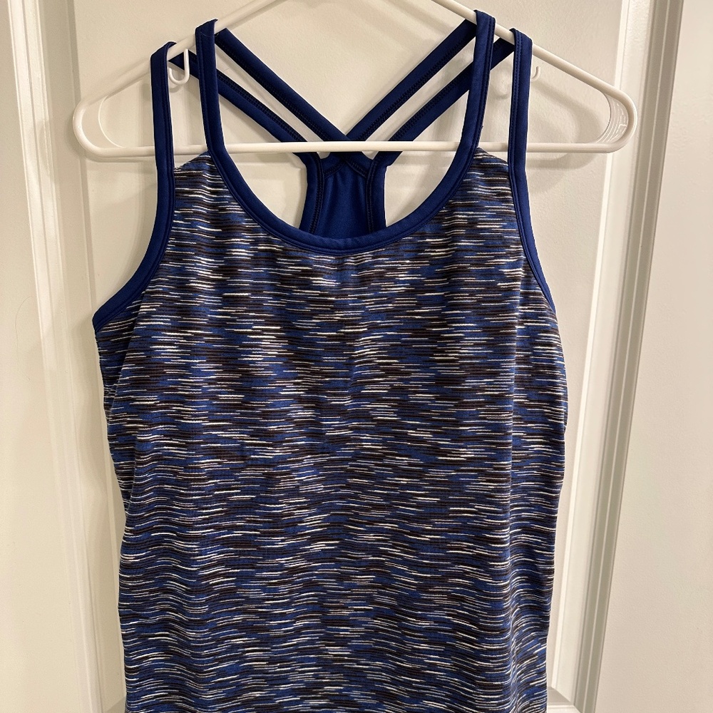Rab Women's Maze Tank top - Size L/UK 14, Blue multicolor
